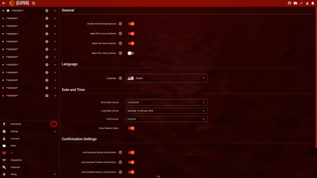 Settings – user interface customization overview